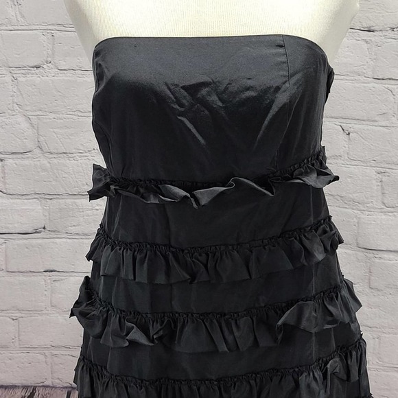 GAP Silk Cotton Blend strapless ruffle dress - Picture 5 of 13